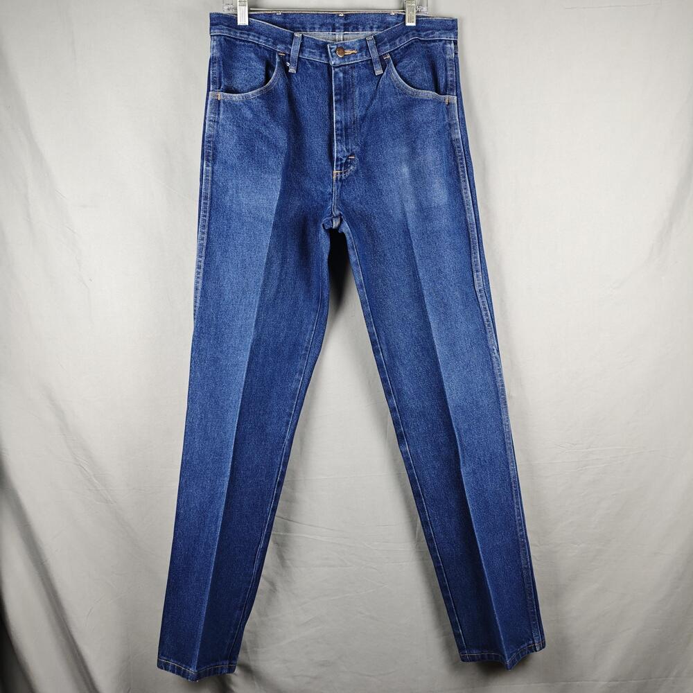 Rustler Jeans Mens 34x32 Blue Medium Wash Regular Fit Straight Leg Denim Pants